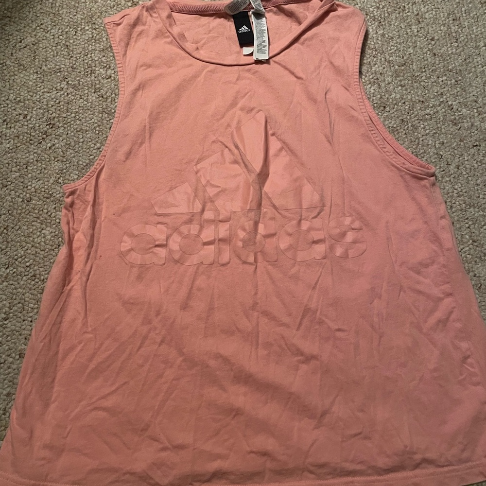 adidas Women's Muscle Tee in Dusty Pink